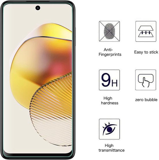 Screenprotector - Geschikt voor Motorola Moto G73 - 9H Glas (2-Pack)