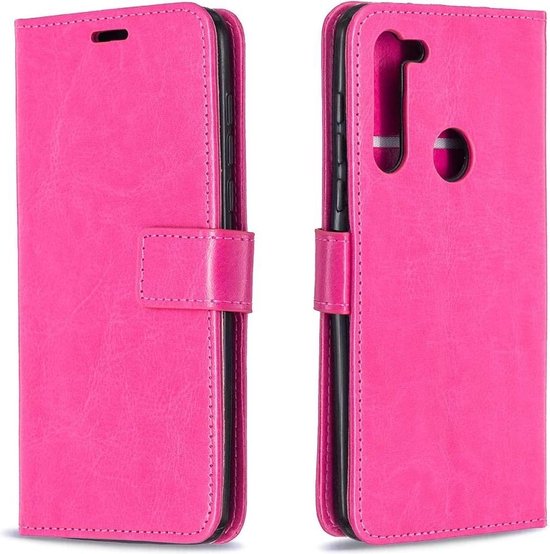 Motorola Moto One Fusion Plus Hoesjes – Portemonnee Book Case – Pasjeshouder – Magneetsluiting – Roze-Ilumina Benelux