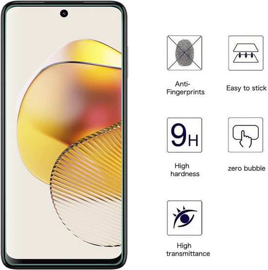 Screenprotector - Geschikt voor Motorola Moto G73 5G - 9H Glas (1-Pack)