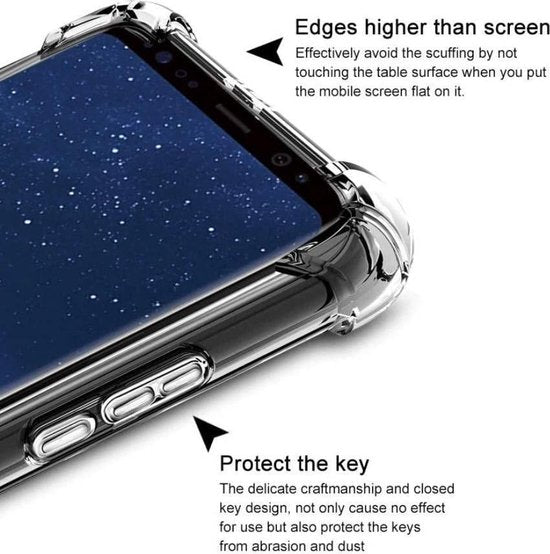 Huawei P Smart 2020 Hoesjes – Siliconen Backcover – Schokbestendig – Transparant – Incl. 2x Screenprotector-Ilumina Benelux
