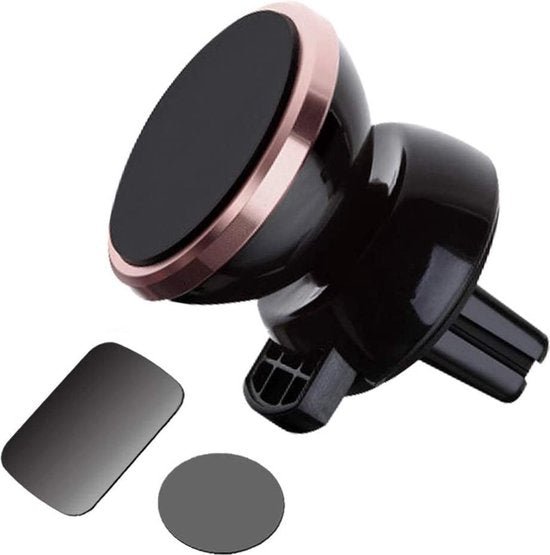 Telefoonhouder auto – Magnetisch Ventilatierooster – Sterke Magneet – Universeel Smartphone – Roségoud-Telefoonhouders-Ilumina Benelux