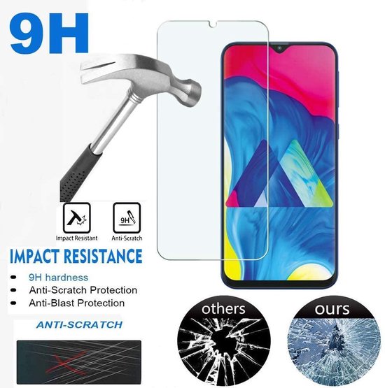 Samsung Galaxy M10 Hoesjes – TPU Siliconen Backcover – Inclusief 2x Gehard Glas Screenprotector – Transparant-Ilumina Benelux