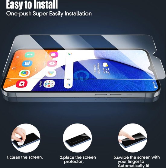 Samsung Galaxy A54 Hoesjes – Transparante Siliconen Backcover – Met Screenprotector Gehard Glas + Camera Lens Protector – Anti-kras-Ilumina Benelux