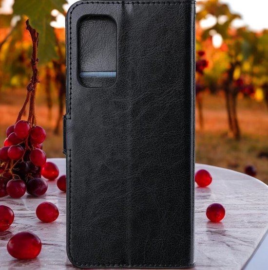 Bookcase Geschikt voor: Samsung Galaxy A51 - Zwart - Portemonnee hoesje
