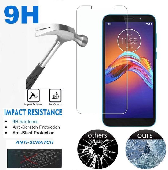 Screenprotector - Geschikt voor Motorola Moto E6 Play - 9H Glas (1-Pack)