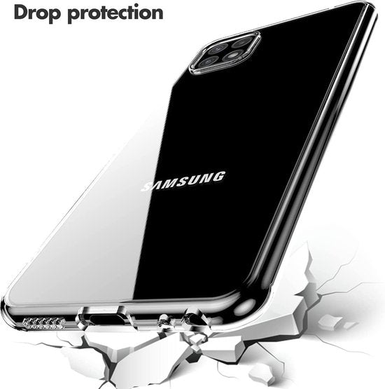 Silicone hoesje Transparant met 3 Pack Screenprotector Glas Geschikt voor: Samsung Galaxy A22 4G