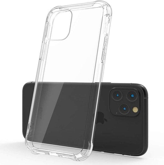 iPhone 11 Pro Max Hoesjes – Shockproof TPU Siliconen Backcover – Schokbestendig – 2x Gehard Glas Screenprotector-Ilumina Benelux