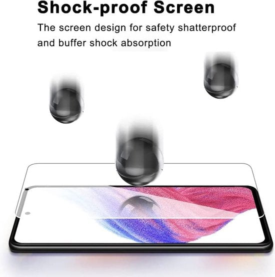 Samsung Galaxy A53 5G Hoesjes – Transparante Siliconen Backcover – Schokbestendig – 3 Pack Screenprotector Gehard Glas-Ilumina Benelux