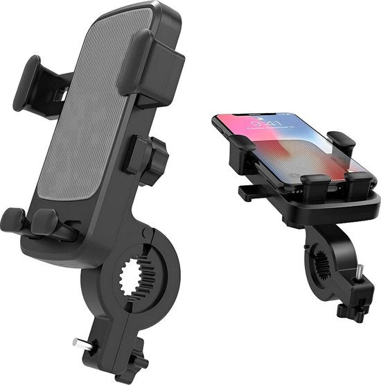 Telefoonhouder fiets – 360° draaibaar – Anti-slip – Schokbestendig – Universeel – Zwart/Grijs-Ilumina Benelux