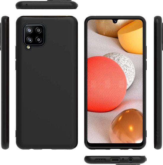 Samsung Galaxy A42 5G Hoesjes – Siliconen Backcover – Soft Touch – Schokbestendig – Zwart-Ilumina Benelux