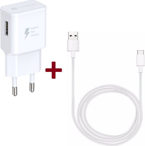 Oplader – Geschikt voor Samsung Galaxy & Oppo/Huawei/Motorola/Nokia – Snellader met USB-C kabel – 1 Meter-Oplader-Ilumina Benelux