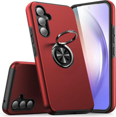 Telefoonhoesje met Vingerring - Hoesje Geschikt voor: Samsung Galaxy A54 - Anti-drop harde cover - Rood