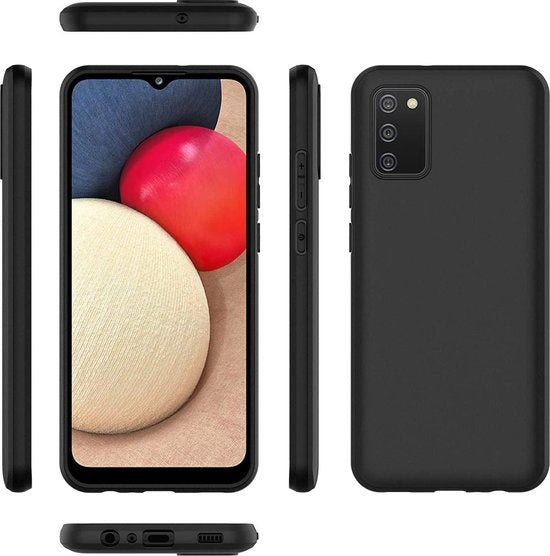 Samsung Galaxy A03s Hoesjes – Siliconen Backcover – Soft Touch – Schokbestendig – Zwart-Ilumina Benelux