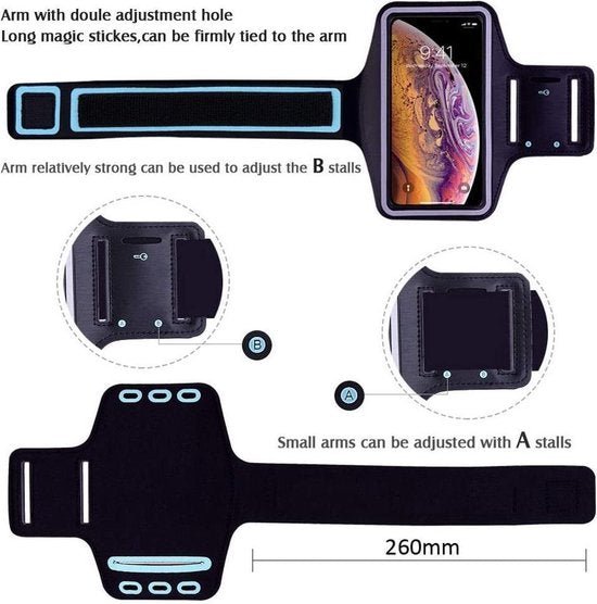 Sportarmband – Geschikt voor Samsung Galaxy M31 – Neopreen – Sleutelhouder – Comfortabel – Roze-Ilumina Benelux