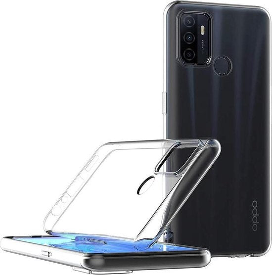 OPPO A53S Hoesjes – Transparante Siliconen Backcover – 2 Pack Screenprotector – Gehard Glas – Anti Kras-Ilumina Benelux