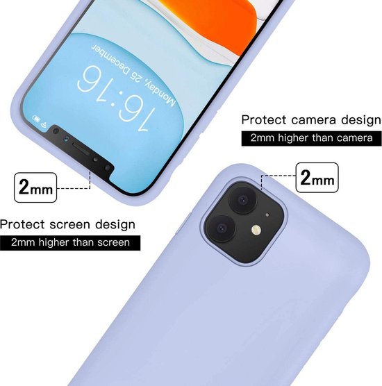 iPhone 12 Pro Max Hoesjes – TPU Siliconen Backcover – Inclusief 2x Gehard Glas Screenprotector – Blauw-Ilumina Benelux