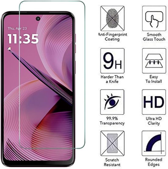 Screenprotector – Geschikt voor Motorola Moto G55 5G – Gehard Glas 9H – Anti-kras – 3-Pack – Transparant