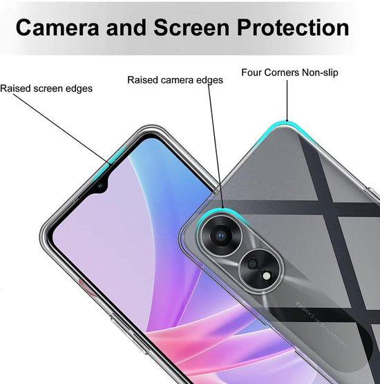 Oppo A58 5G / A78 5G Hoesjes – Siliconen Backcover – Transparant – Soft Silicone – Schokbestendig-Ilumina Benelux