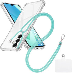 Samsung Galaxy A25 Hoesjes – Schokbestendige Backcover – Nekkoord Koord – Mint