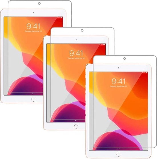Screenprotector – Geschikt voor iPad 10.2 Inch (2019/2020/2021) – Gehard Glas – Anti-kras – 3-Pack Tempered Glas-tabletscreenprotectors-Ilumina Benelux