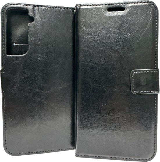 Samsung Galaxy S22+ Hoesjes – Portemonnee Book Case – Pasjeshouder – Magneetsluiting – Zwart-Ilumina Benelux