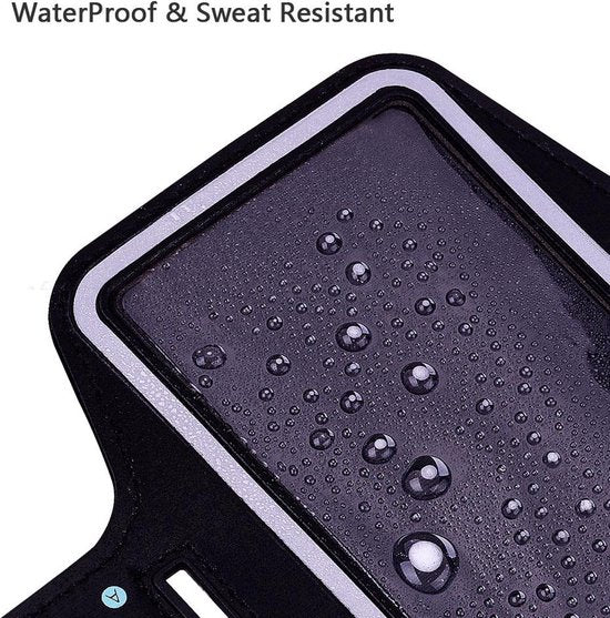Sportarmband – Geschikt voor Samsung Galaxy A23/A24/A25 – Hardloop armband – Verstelbaar – Lichtblauw