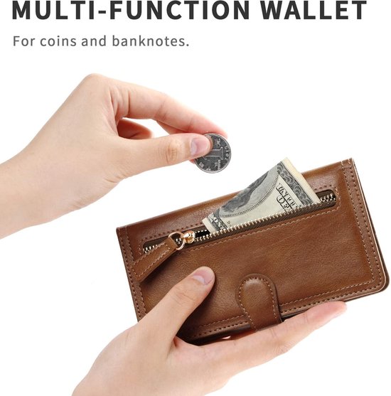 Premium Vintage Wallet Hoesje Geschikt voor Samsung Galaxy A03s - DonkerBruin