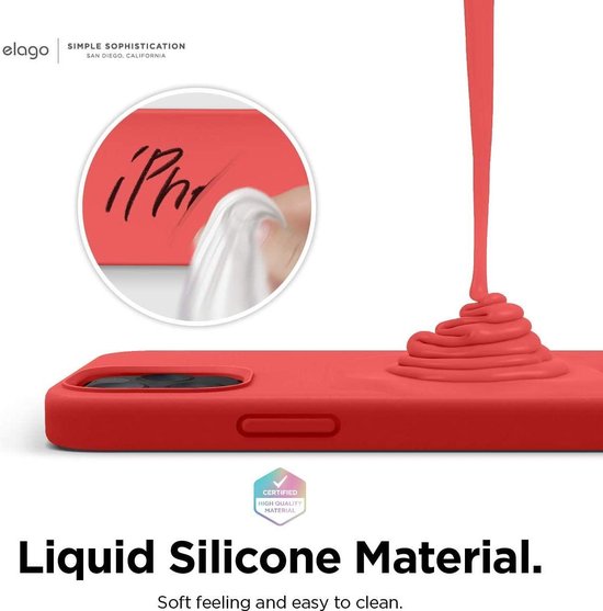 iPhone 11 Hoesjes – Liquid Siliconen Backcover – Flexibel TPU – Schokbestendig – Rood-Ilumina Benelux