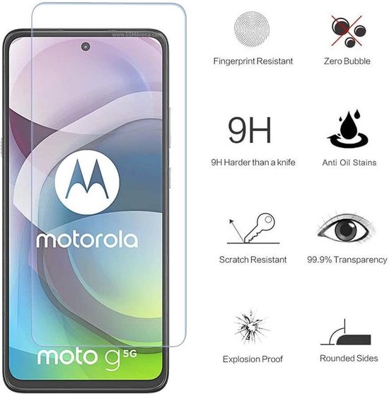 Screenprotector – Geschikt voor Motorola Moto G 5G – Gehard Glas 9H – Anti Kras – Transparant – 1-Pack