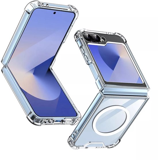 Samsung Galaxy Z Flip 6 Hoesjes – Transparante TPU Backcover – MagSafe Compatibel – Schokbestendig – Dun Flexibel – Doorzichtig