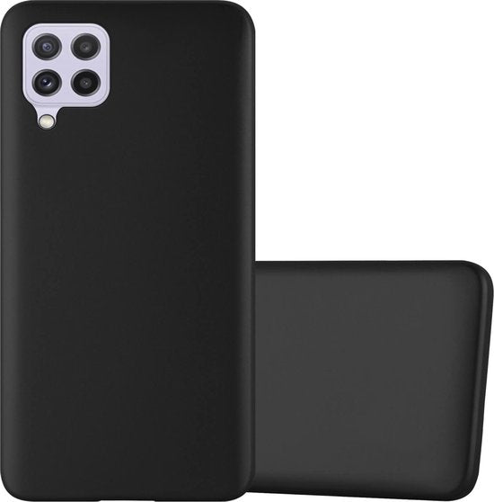 Samsung Galaxy A22 4G Hoesjes – Siliconen Backcover – Soft Touch – Inclusief Screenprotector – Zwart