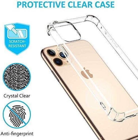 iPhone 12 Pro Hoesjes – Siliconen Backcover – Schokbestendig – Transparant-Ilumina Benelux