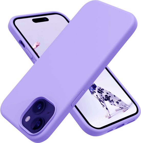 iPhone 15 Plus Hoesjes – Liquid Silicone Backcover – Flexibel TPU – Schokbestendig – Paars-Ilumina Benelux