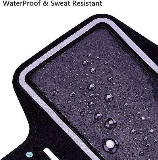 Telefoonarmband – Geschikt voor Samsung Galaxy S21 Plus – Spatwaterdicht – Sleutelhouder – Reflecterend – Blauw-Sportarmband-Ilumina Benelux