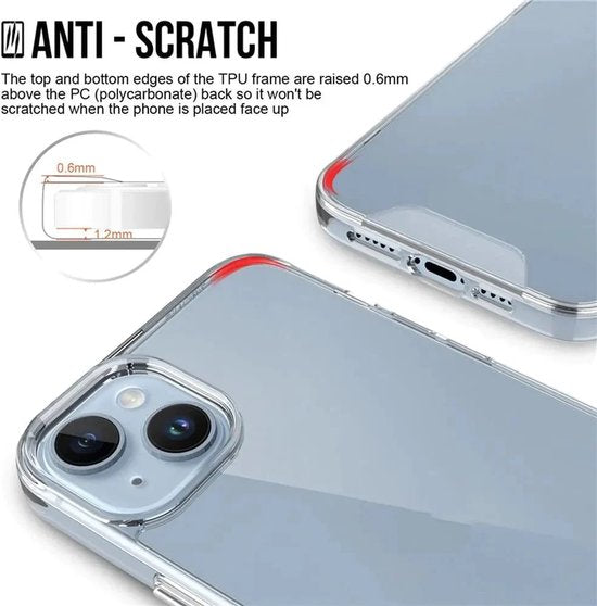iPhone 14 Plus Hoesjes – Transparante TPU Siliconen Bumper – Military Grade Schokbestendig – Crystal Clear-Ilumina Benelux