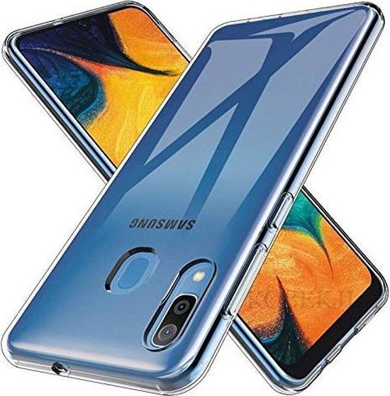 Flexibele achterkant Silicone hoesje Transparant Geschikt voor: Samsung Galaxy A40