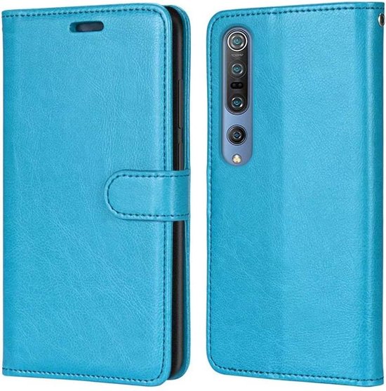 Xiaomi Mi 10 / 10 Pro Hoesjes – Portemonnee Hoes – Pasjeshouder – Magneetsluiting – Turquoise-Ilumina Benelux