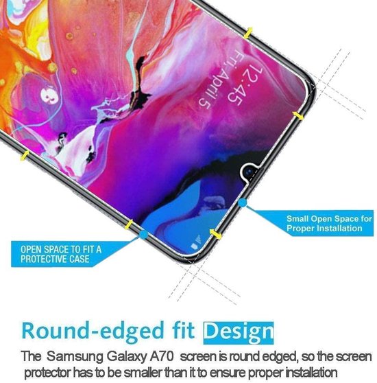 Samsung Galaxy A70 Hoesjes – Siliconen Backcover Anti-Shock – Schokbestendig – Incl. 2x Screenprotector Gehard Glas – Transparant-Ilumina Benelux