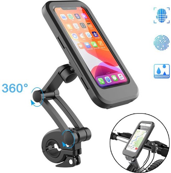 Telefoonhouder fiets & motor – Stuurhouder – Universeel – Stevige beugel – Zwart-Ilumina Benelux