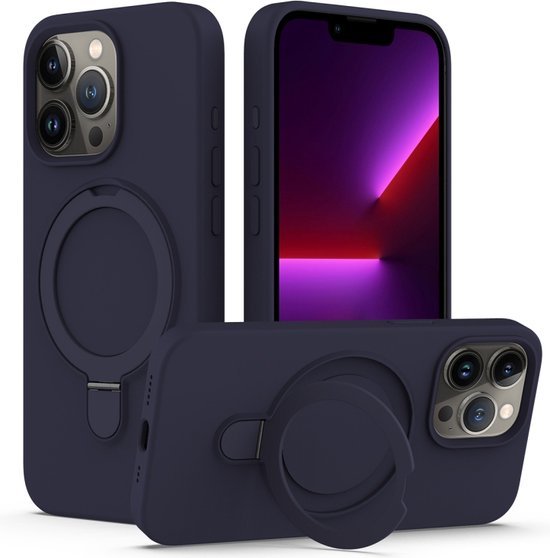 iPhone 15 Pro Max Hoesjes – Magnetische Backcover – MagSafe Compatibel – Standfunctie – Blauw-Ilumina Benelux