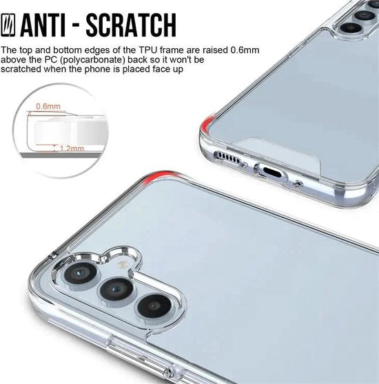 Samsung Galaxy A24 Hoesjes – Siliconen Backcover – Military Grade Schokbestendig – Crystal Clear Transparant-Ilumina Benelux