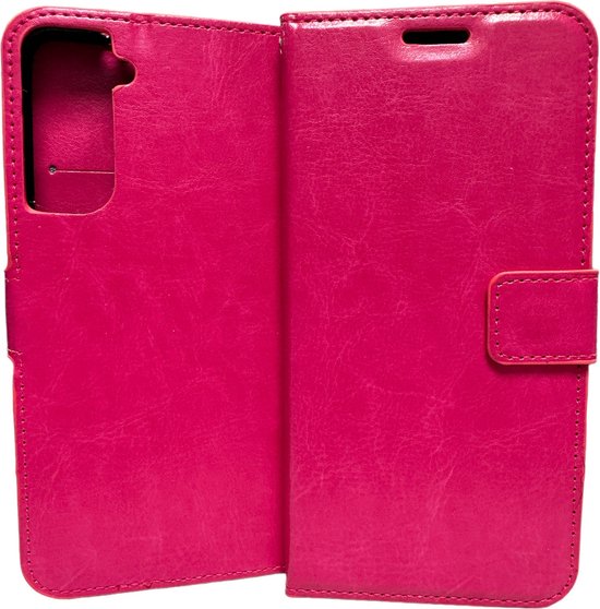 Samsung Galaxy S22+ Hoesjes – Portemonnee Book Case – Pasjeshouder – Magneetsluiting – Roze-Ilumina Benelux