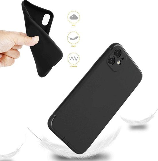 Samsung Galaxy A02S Hoesjes – Siliconen Backcover – Soft Touch – Schokbestendig – Zwart-Ilumina Benelux