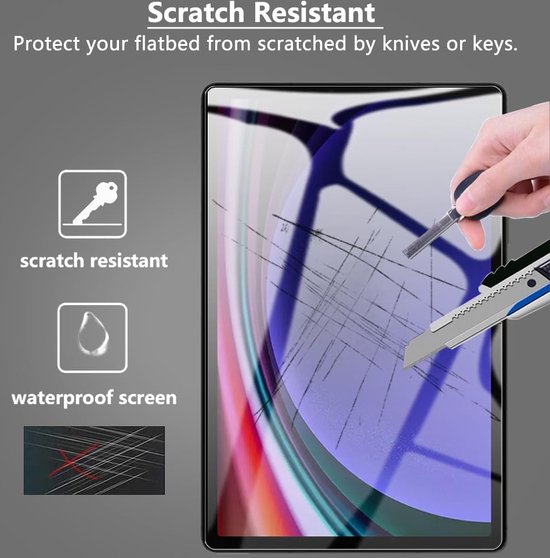 Screenprotector – Geschikt voor Samsung Galaxy Tab S9 Plus/S9 FE Plus/S10 Plus 12.4 – 3x Gehard Glas – Anti-kras-tabletscreenprotectors-Ilumina Benelux
