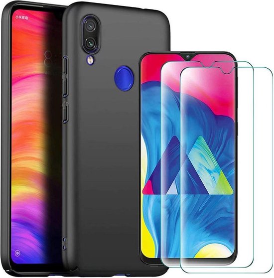 Huawei Y6 2019/Y6s Hoesjes – TPU Siliconen Backcover – Soft Case – Incl. 2x Gehard Glas Screenprotector – Zwart-Ilumina Benelux