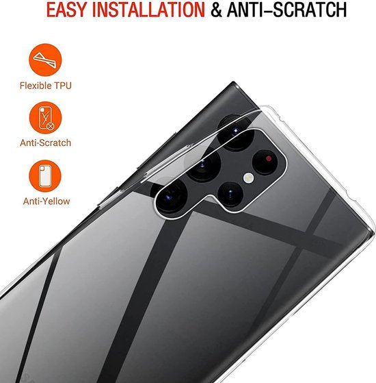 Samsung Galaxy S22 Ultra Hoesjes – Siliconen Backcover – Flexibel – Transparant-Ilumina Benelux