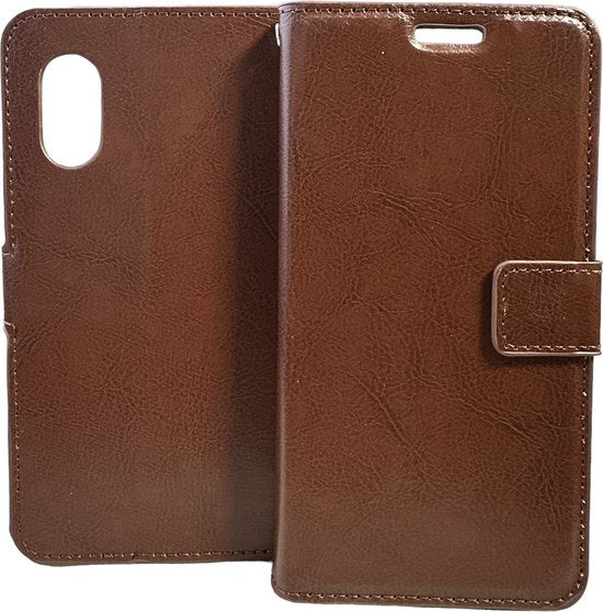 Samsung Galaxy XCover 5 Hoesjes – Portemonnee Book Case – Pasjeshouder – Magneetsluiting – Bruin-Ilumina Benelux