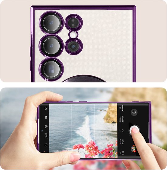 Samsung Galaxy S23 Ultra Hoesjes – MagSafe Backcover – Magnetisch – Paars-Ilumina Benelux