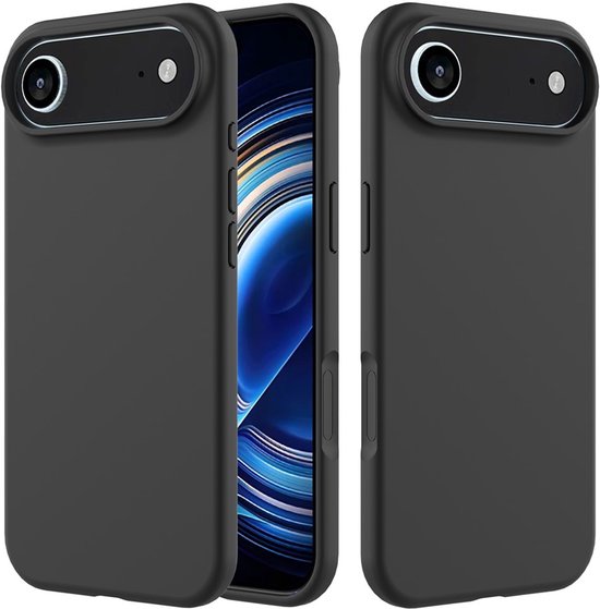 iPhone Air Hoesjes – Liquid Siliconen Backcover – Soft Touch – Schokbestendig – Zwart-Ilumina Benelux