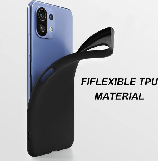 Xiaomi 11 Lite 4G/5G Hoesjes – Siliconen Backcover – Schokbestendig – Zwart-Ilumina Benelux